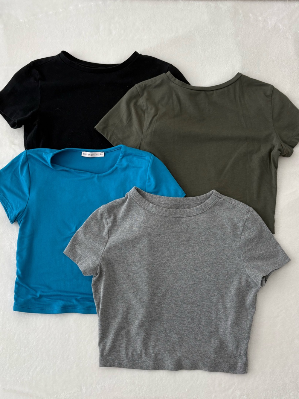 Cropped Tshirts Set of 4 - Wild Fable & Sincerely Jules